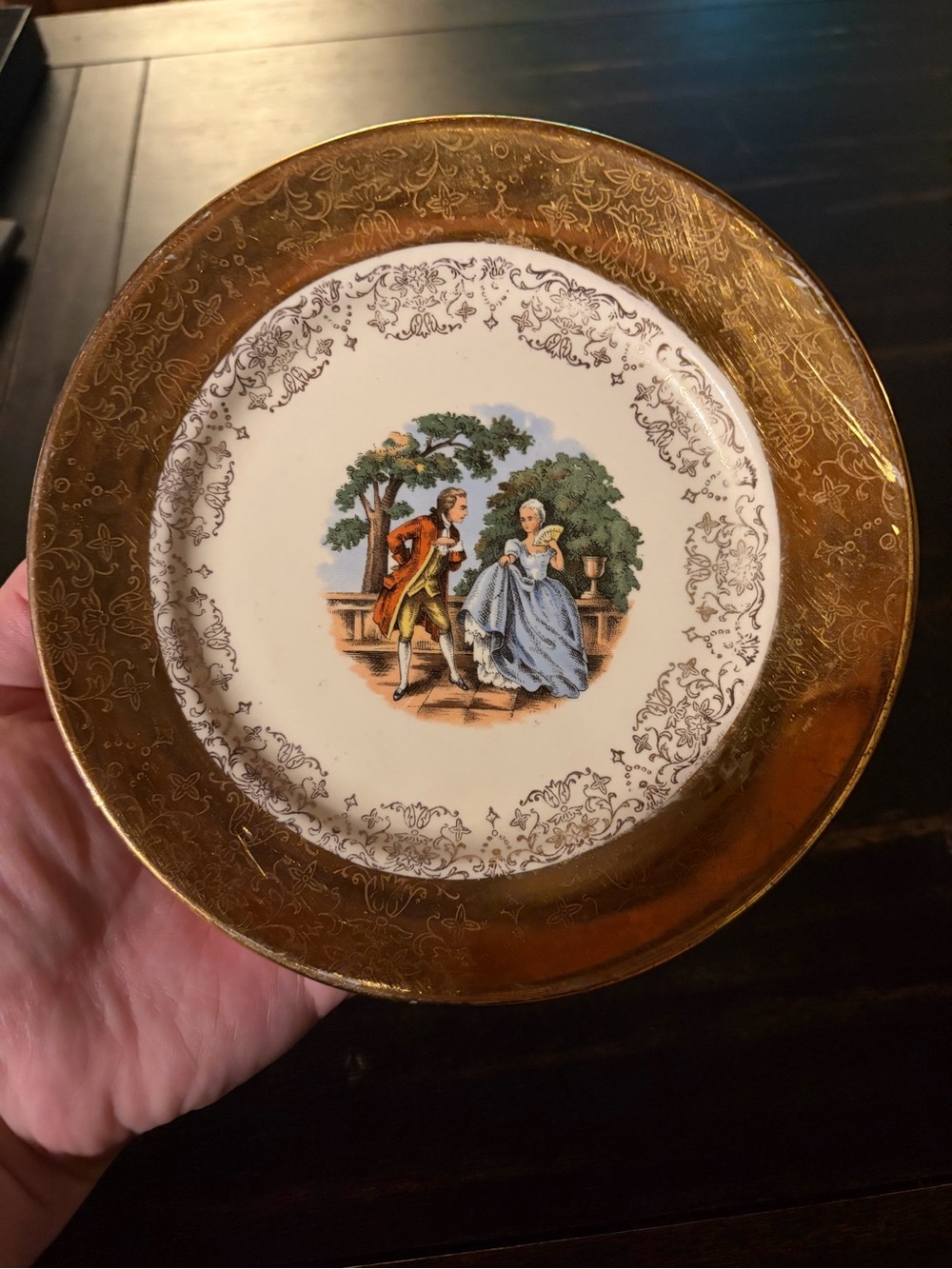Sabin 22 kt Gold French Colonial Plate